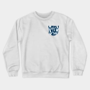 Pocket - BIG BRUSHSTROKES NAVY Crewneck Sweatshirt